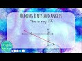 Naming Lines and Angles in Geometry