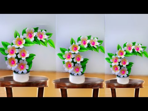 beautiful flower bouquet making with paper / diy flower bouquet