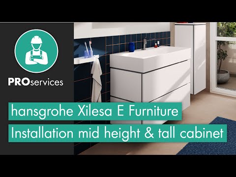 hansgrohe Xilesa E Furniture - Installation mid height and tall cabinet