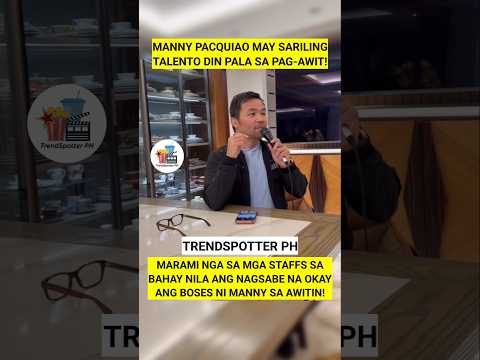 MANNY PACQUIAO MAY SARILING TALENTO DIN PALA SA PAG-AWIT! #mannypacquiao #jinkeepacquiao #shorts