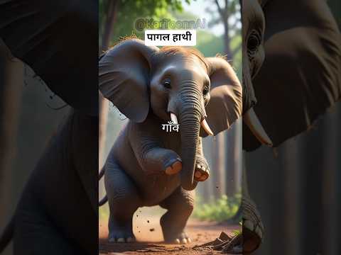 पागल हाथी  #short #ai #new #story #trending #viral #shortvideo #cartoon #short #shortsfeed