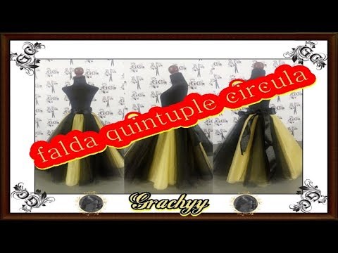 Confeccion falda circular combinada