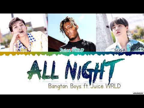 BTS (방탄소년단) - 'All Night' (ft. Juice WRLD) Lyrics [Color Coded Han_Rom_Eng] #BTSWORLD_OST