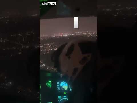 Bumpy flight over London during Storm Bert