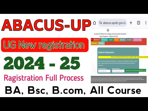 ABACUS-UP ONLINE REGISTRATION FOR BA, B.SC, B.COM 2023-24 || HOW TO FILL ABACUS-UP REGISTRATION 2024