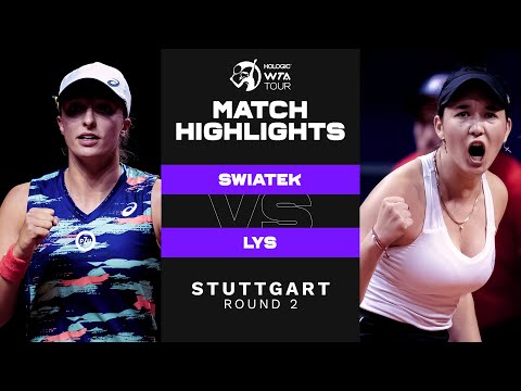 Iga Swiatek vs. Eva Lys | 2022 Stuttgart Round 2 | WTA Match Highlights