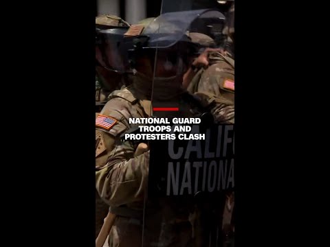 Pepper balls used against protesters in Los Angeles