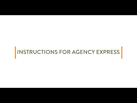 Agency Express Instructions