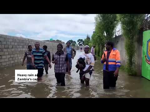YouTube video thumbnail: Heavy Rains Submerge Homes in Zambia's Capital, Lusaka