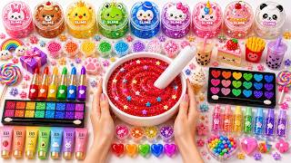 Satisfying Slime ASMR 🌈 DIY How To Mixing Random Things and Makeup Playdoh Squishies into Slime 16