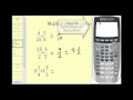 TI84 Graphing Calculator: Multiplying and Dividing Fractions