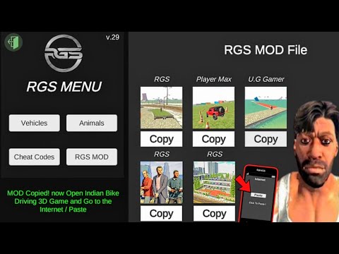 RGS Mod File 🤑 Indian Bike Driving 3d  new update indian bike driving 3d new update all Cheat codes