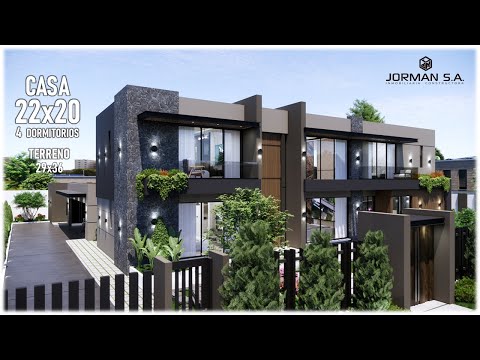 Modern House Design with 4 Bedrooms Family Home | 22x20m 2 Storey | Jorman HomeDesigns