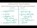 Solving LCM and GCF Word Problems