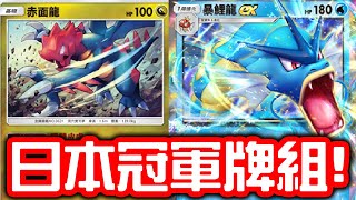 版本最強？暴鯉龍+赤面龍根本是主流牌組剋星！超夢、時拉比完全不是對手！日本冠軍牌組有料！【Pokémon TCG Pocket】