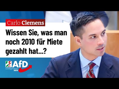 Wissen Sie, was man noch 2010 für Miete gezahlt hat...? – Carlo Clemens (AfD)