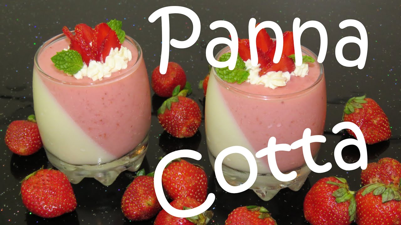 ВКУСНЫЙ ДЕСЕРТ Панна Котта с клубникой Итальянский десерт - Panna Cotta du Dessert strawberry