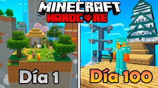 SOBREVIVÍ 100 Días en un MUNDO DE 100 CHUNKS en Minecraft HARDCORE...