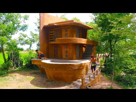 How To Build My Dream Villa House By Ancient Skills In Forest [part 2]