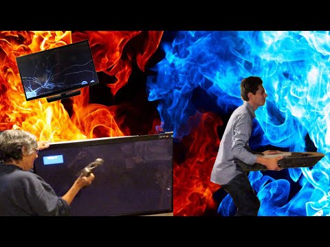 CRAZY GRANDMA AND CRAZY GRANDSON DESTROY TV?