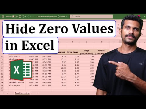 Hide Zero Values in Excel