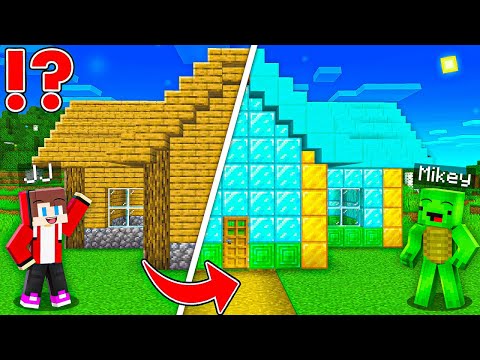 JJ and Mikey UPGRADE Poor 1$ Village To RICH 1.000.000$ Village - in Minecraft Maizen !