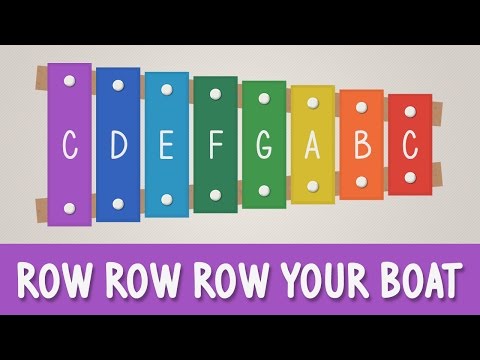 How to play Row Row Row Your Boat on a Xylophone - Easy Songs - Tutorial - YouTube