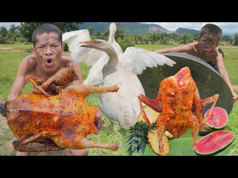 Primitive Wilderness Cooking: Traditional Goose Recipe for Outdoor Enthusiasts,