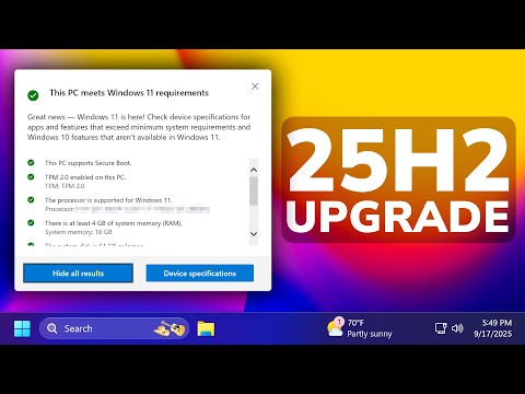 Windows 11 25H2 – Check If Your PC Is Compatible