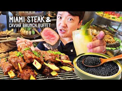 INSIDE the $105 ULTRA-LUXURY Steak & Caviar Brunch Buffet in Miami – Was it Worth it?