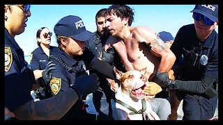 Man Allegedly Tries To DROWN His Own Dog At The Beach?!