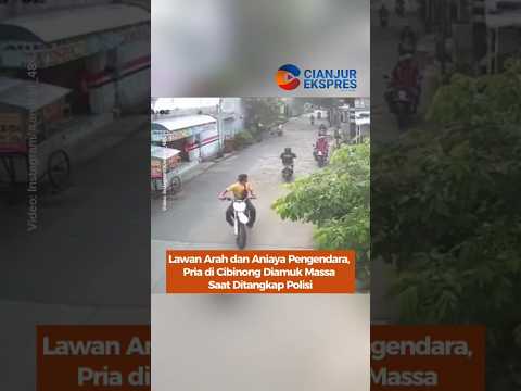 Lawan Arah dan An1ay4 Pengendara, Pria di Cibinong Diamuk Massa Saat di Tangkap Polisi