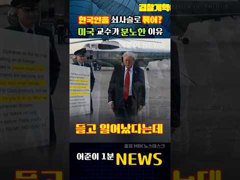 한국인을 쇠사슬로 묶어? 미국 교수가 분노한 이유.. #mbc뉴스 #뉴스데스크