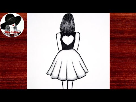 Very Easy Girl Drawing | Girl Drawing Step By Step | Pencil Drawing