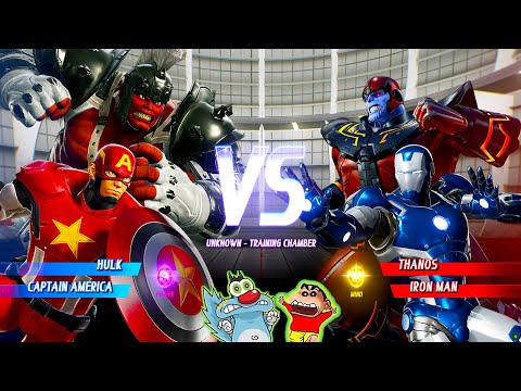 OGGY VS. SHINCHAN RED HULK & RED CAPTAIN AMERICA VS. THANOS &  IRONMAN FIGHT