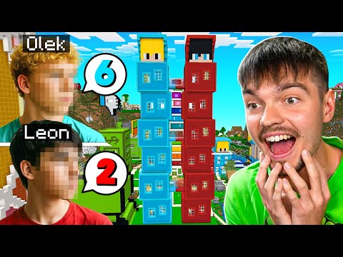 REAKCJA LEONA i OLKA na ICH NOWY WIEŻOWIEC w Minecraft!