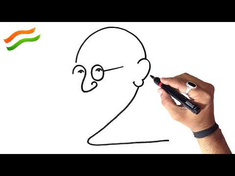 गांधीजी का ड्राइंग इससे आसान कोई सिखाएगा तो चॅनेल डिलीट दूंगा, Most Easy Gandhiji Drawing Very Easy