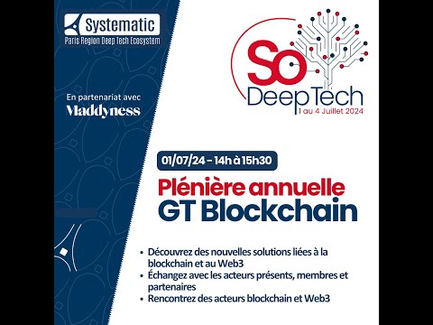 SDT 2024_Plenière annuelle GT Blockchain Web 3_Replay 01 07 2024