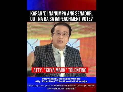 Kapag 'Di Nanumpa ang Senador, Out na ba sa Impeachment Vote?