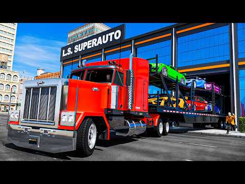 Robbing Supercar Delivery Semi Truck In GTA 5 RP