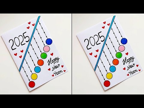 DIY Easy & Beautiful Handmade New year card • Last minute Happy New year greeting card idea 2025