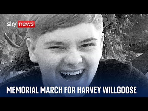 Memorial march for school stabbing victim Harvey Willgoose