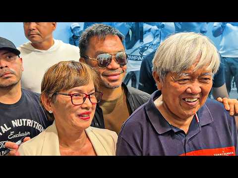 Manny Pacquiao day after Barrios fight signs for hundreds of fans