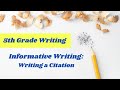 Citing Text Evidence and Quoting Techniques