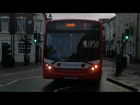 Stagecoach Lincoln 27792 Arrives At Market Rasen market place (04/01/2023)