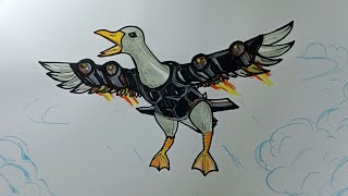 How to draw bombombini gusini from Italian brainrot