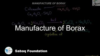 Manufacture of Borax