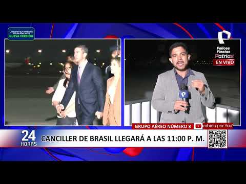 Canciller de Brasil llegará a Lima esta noche para participar en el cambio de mando