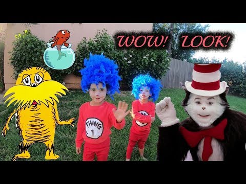 Cat In The Hat Thing 1 Thing 2 Makeup Costume DIY...