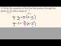 Writing Linear Equations from Descriptions and Graphs